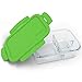 Bentgo Glass (Green) - Leak-Proof, 3-Compartment Oven-Safe Glass Lunch Container | Ideal for Portion-Control, Food Storage & Healthy On-the-Go Meals - FDA-Approved, BPA-Free, Food-Safe Materials