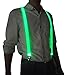 LED Glowing Suspenders Men Suit Costume Light-Up Party Outfit Nightlife Halloween (Green)