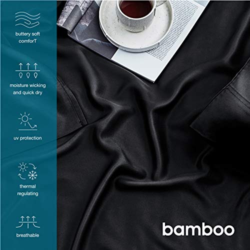 Bedsure Cooling Sheets Full Size Sheet Sets 100 Viscose from Bamboo Sheet Soft Breathable, 4