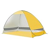 Rhorawill Automatic Pop Up Beach Tent: 2-3 Persons, Easy Set Up, Durable Stable Shade Shelter With Sun UV Protection For Privacy At The Seaside, Park, Yard, Lightweight And Easy To Fold Canopy, Orange