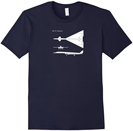 Mens North American XB-70 Valkyrie Military Jet Aircraft Shirt XL Navy