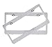 BLVD-LPF OBEY YOUR LUXURY Clear/White Crystal Rhinestone License Plate ABS Chrome Frame with Crystal Screw Caps - Set of 2 Frames