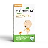 Wellements Organic Baby Tooth Oil, 0.5 Fl Oz, Promotes Happy Teething, Free from Dyes, Parabens, Alcohol, and Preservatives