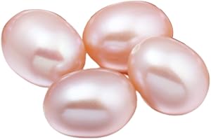 4 Pieces Natural Pearl Half Hole Cultured Freshwater Rice Pearl Beads Half-Drilled Hole 6-7 Mm Durable and clever