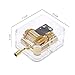 Pursuestar Happy Birthday Music Box, Clear Gold Hand Crank Musical Box for Mom/Dad/Daughter/Son - Unique Best Gifts for Christmas Wedding Mother's Day