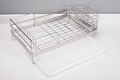 Compact Kitchen Dish Drainer Rack for Drying Glasses, Silverware, Bowls, Plates, Chopstick - Thumbnail 2