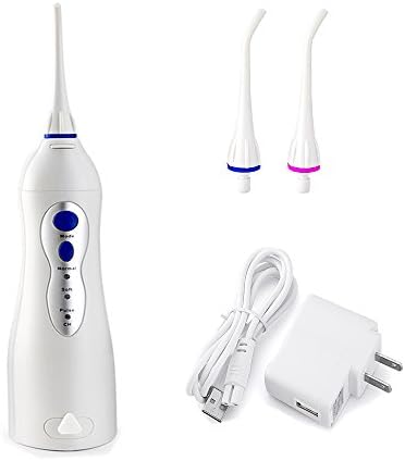 Zakezoon Oral Irrigator Dental Water Flosser Cordless IPX7 Waterproof Rechargeable Irrigator