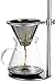 Gourmia GVD9320 Pour Over Stand Coffee Station - Freestanding Drip Coffee Stand with Reusable Stainless Steel Cone Filter - Make Coffee Directly into Mug, Cup or Thermos - Stainless Steel