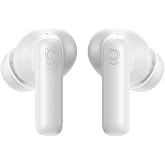 Baseus Bass BP1 Ultra Noise Cancelling Wireless Earbuds, White | -55 dB Real-Time Adaptive Noise Cancelling, LDAC Hi-Res Sound, Fast Pair, 6-Mic AI Clear Calls, 65H Playtime, BT 6.0