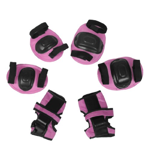 uxcell Sports Knee Elbow Wrist Inlineskaten Protective Pads Pink for Kids