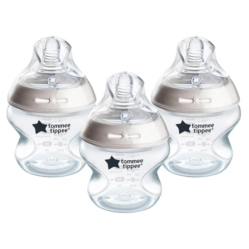 Tommee Tippee Biberons, Biberon Anti-colique Natural Start, 150ml, tétine imitant la forme du sein pour une prise en bouche naturelle, lot de 3