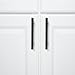 Amazon Basics Euro Bar Cabinet Handle (1/2-inch Diameter), 6.38-inch Length (4-inch Hole Center), Flat Black, 10-Pack