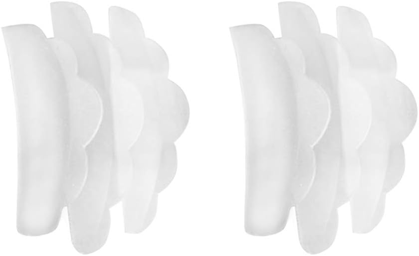 balloonbobo 6Pcs Silicone Eyelash Perming Curler Lash Lift Rods Makeup Beauty Tool Makeup Utensil Reusable Lash Lifting Shield Pads Supplies White