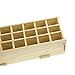 Chris.W Wooden 21-Compartment Artist's Pencils Pens Holder Wood Desktop School Office Supply Caddy Organizer(Beige)