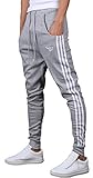 Keybur Mens Jogging Pants Tracksuit Bottoms Running Trousers Hiphop Dance Jogger (XXL, Light Gray)