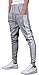 Keybur Mens Jogging Pants Tracksuit Bottoms Running Trousers Hiphop Dance Jogger (XXL, Light Gray)