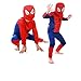 Kids Spiderman Costume Child Superhero Cosplay Elastic Jumpsuit Amazing Spandex Zentai Suit Halloween Boys Costumes (S)