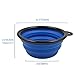 PETLESO Pop-up Pet Bowl Travel Bowl Water Feeder Bowl Portable Bowl for Dogs Cats -Blue