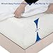 MERITLIFE Premium Bamboo Waterproof Mattress Protector Queen Size 3D Air Fabric Ultra Soft Breathable Mattress Pad Cover Comfort & Protection Phthalate & Vinyl-Free (White, Queen)
