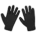 LETHMIK Womens&Girls Winter Knit Gloves Warm Solid Color Glove with Thick Fleece Lined Plain Black