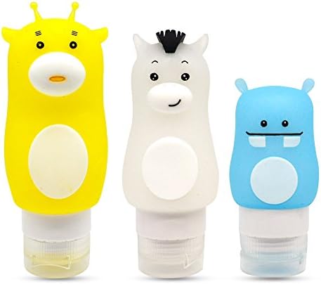 Xixihaha Travel bottles Set Portable Soft Leakproof Squeezable Refillable Silicone Cosmetic Toiletry Travel Bottles TSA Approved for Shampoo Conditioner Lotion Body Wash Travel Containers(3 set)