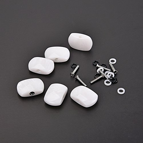 image for Alnicov 6Pcs Acrylic Guitar Tuning Pegs Buttons Machine Heads Knobs wi