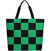 Muishi Canvas Tote Bag - Large Women's Casual Shoulder Handbag - Reusable Beach & Shopping Grocery Bag for Outdoors