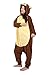 WOTOGOLD Animal Cosplay Costume Bear Unisex Adult Pajamas Brown, Medium