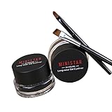 Xiaosan Waterproof 2 PCS Mini Eyeliner Gel Cream With Brush Makeup Cosmetic Black Life