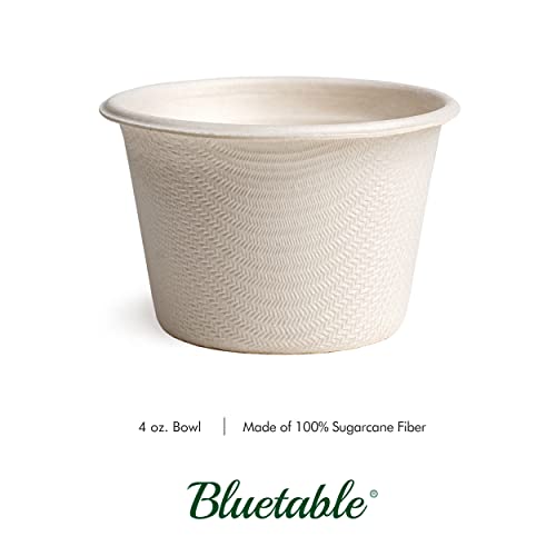 Portion Cups 4 oz Disposable Jello Shot Cups [100 Pack] Compostable Ice cream Cups Souffle