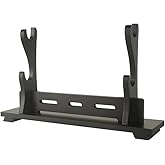 QLQWDNDY Katana Stand Sword Stand Desktop Wooden Lightsaber Display Holder ,Samurai Sword Hanger Cosplay Rack (Black, 2-Tier)