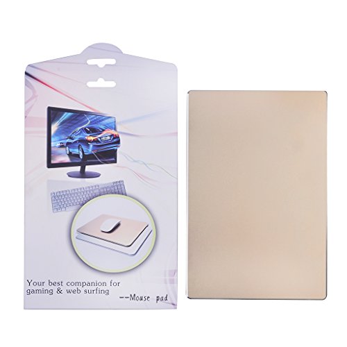 Mouse Pad, Qcute 9.18" 6.11" Gaming Aluminum Mouse Pad W Non-Slip Rubber Base & Micro Sand Blasting Aluminium Surface for Fast and Accurate Control (Silver) - Thumbnail 7