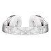 iiRov White Scratched Marble DesignSkinz Full-Body Skin Kit for The Beats by DRE Solo 3 Wireless Headphones/Ultra-Thin/Matte Finished/Protective Skin Wrap (Beats not included) …