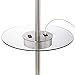 360 Lighting Caper Modern Floor Lamp with Tray USB and AC Power Outlet on Table Glass 60.5