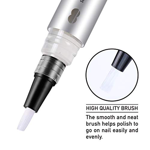 Lagunamoon Gel Nail Polish Base Coat and No Wipe Top Coat Gel Polish Pen (No Wipe Top Coat)