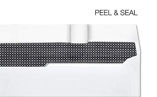 100 Self Seal Double Window Security Tinted Envelopes - for Computer Checks-Compatible for QuickBooks 3-5/8 X 8-11/6
