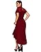 LALAGEN Women's Short Sleeves Plus Size Bodycon Mermaid Cocktail Dress Burgundy XL