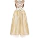 YiZYiF Kids Girl's Sequined Wedding Dress Bridesmaid Formal Birthday Party Gowns