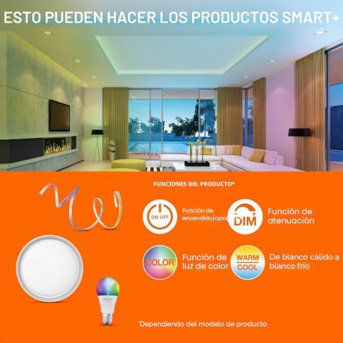 Luminária: para teto, SMART RECESS SLIM DOWNLIGHT TW / 8 W, 220... 240 V, ângulo de radiação: 110, Branco sintonizável, 3000... 6500 K, material da carroçaria: plástico, IP20