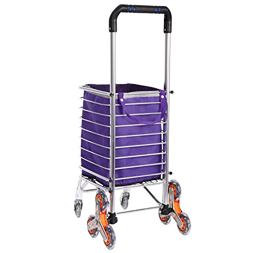 image for Anfan Folding Shopping Cart Lightweight Stair Climbing Grocery Utility