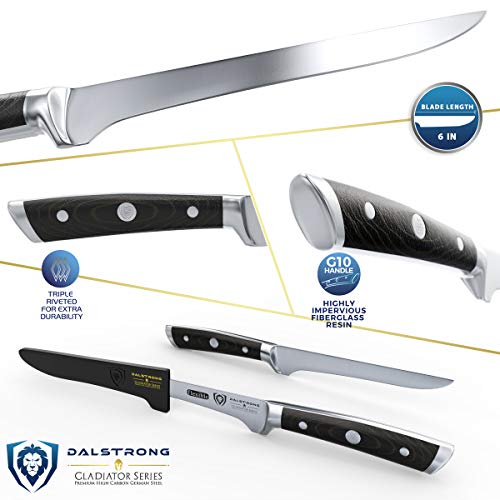 DALSTRONG Ausbeinmesser - 15 cm - Gladiator Series - Geschmiedeter deutscher Stahl - Schwarzer G10-Griff - mit Scheide… – Bild 3