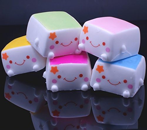 PFS Tofu Slow Rising Squishy Soft Bean Curd Squishy Charm Kids Toy