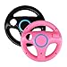 Generic 2 x pcs Pink Black Steering Mario Kart Racing Wheel for Nintendo Wii Remote Game