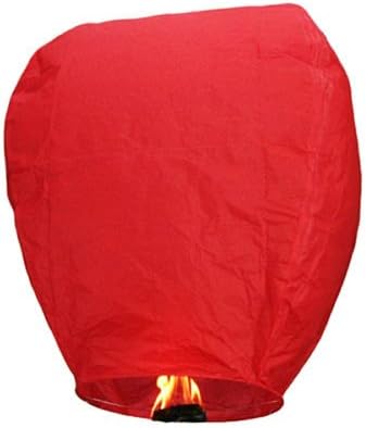 10 Sky Lanterns Chinese Wishing Lantern - Red
