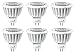 Hyperikon LED MR16 GU5.3 Dimmable 7W (50W Replacement), 2700K (Warm White), CRI90+, Spot Light Bulb, For Living Room, Track Lighting, Bedroom, Spotlight (6 Pack)