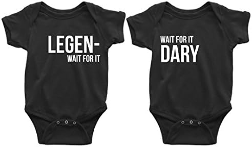 Legendary Just Wait For It - Funny Matching Onesies for Twins Set, Besties - Baby Shower Gift Onesie - Set of 2