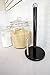 Home Basics Enamel Coated Steel Paper Towel Holder (Black)