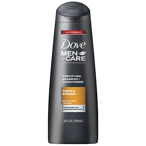 Dove Men+Care 2 in 1 Shampoo and Conditioner, Thick and Strong 12 Ounce