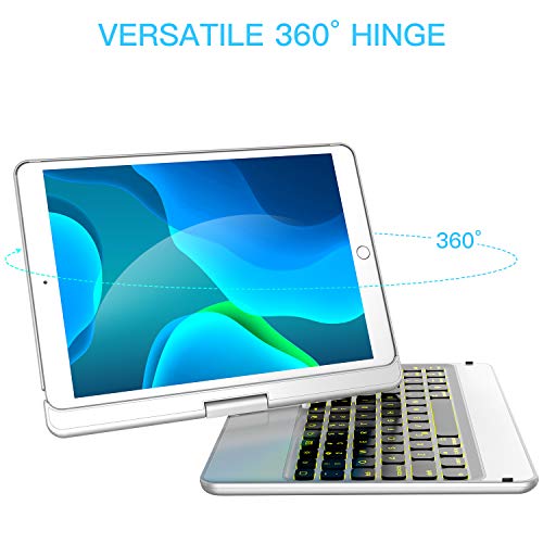 iPad 8th Generation Keyboard Case (2020 10.2 inch), 7th Generation, Air 3, Pro 10.5 Compatible