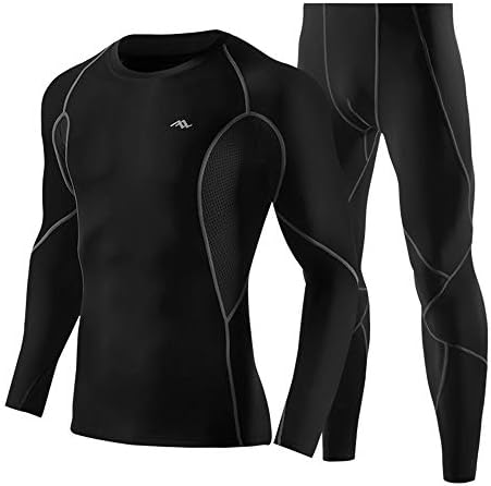 Zhao Xiemao Man Compression Tights & Shirts Set Gym Leggings Fitness Sports Running Yoga Athletic Pants+Shirt Suit (Color : Black, Size : 5XL)